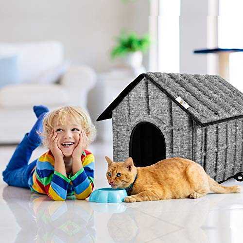 PUPPY KITTY Outdoor Cat House, Winter Resistant